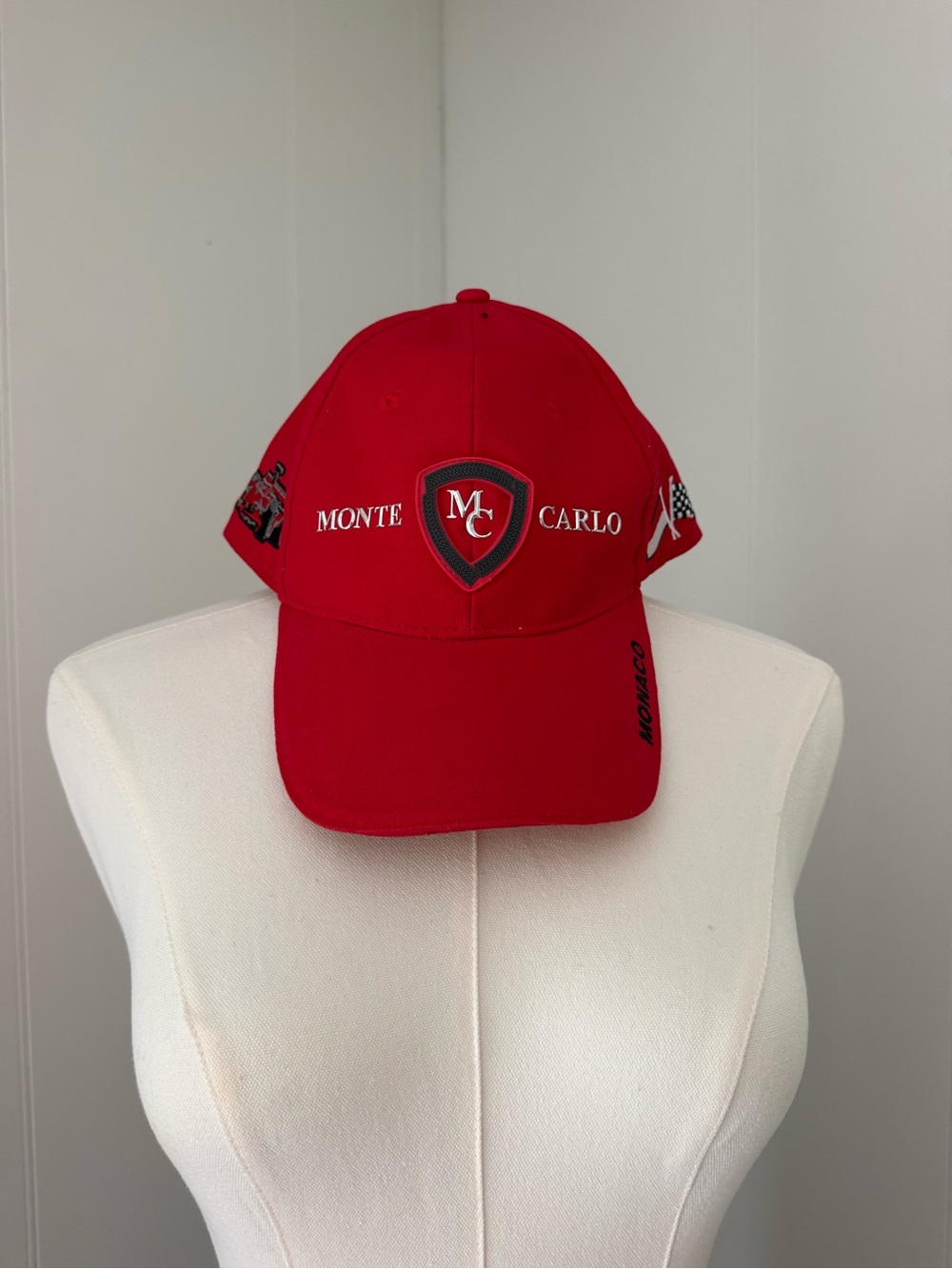 Monte Carlo MC Red Racing Baseball Cap
